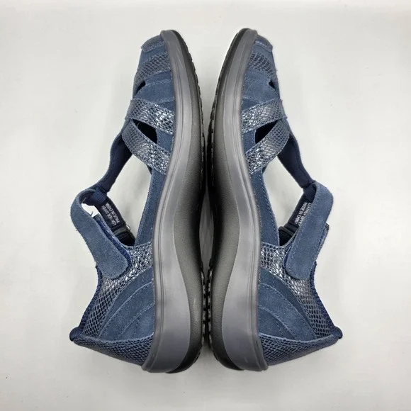 Orthofeet Juno Shoes Womens 9 Navy Blue T Strap Comfort Mary Jane Adjustable - Picture 7 of 12